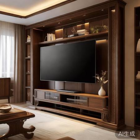 电视柜摆放：高矮选适空间