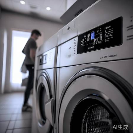 观察电光，判断洗衣机状态