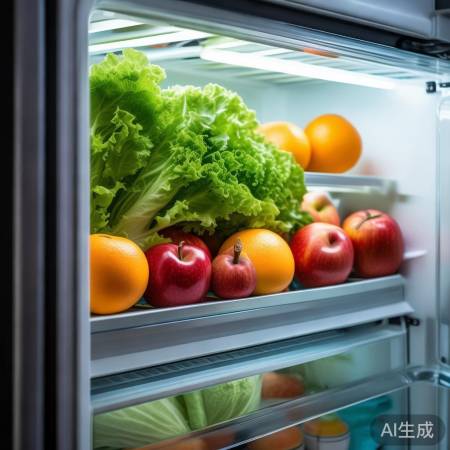 冰箱上层冷藏新鲜蔬果饮