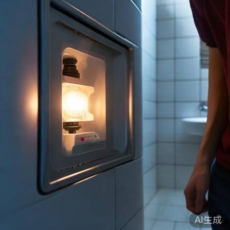 热水器使用，观察灯泡正常与否。