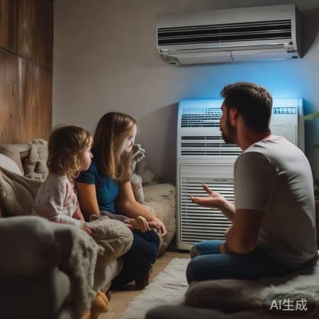 空调使用注意安全,远离易燃物。