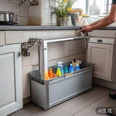 调高排水管，收纳更轻松。