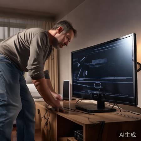 检查信号线，重启设备恢复信号