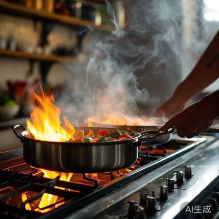 炒菜先大火后小火,火候适中,燃