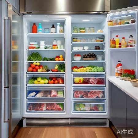 冷藏冷冻分区,满足家庭需求