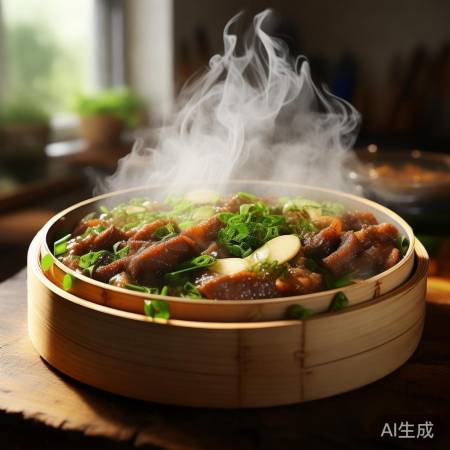 蒸肉放葱姜,去腥增香鲜。