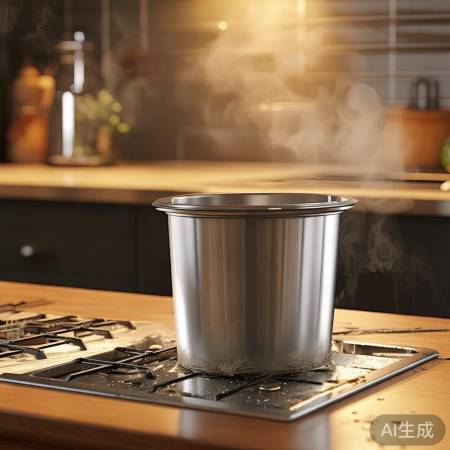 油烟机油杯积油，及时清洗防溢出