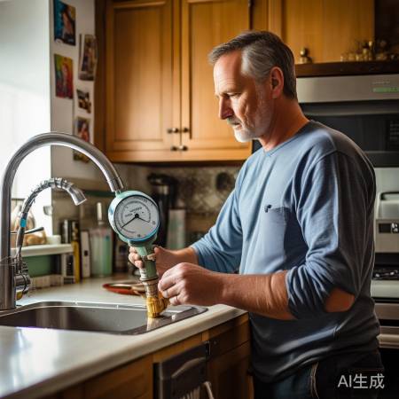 检查水压,联系供水公司调压