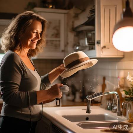 “帽子易变形?冷风吹干防变形”