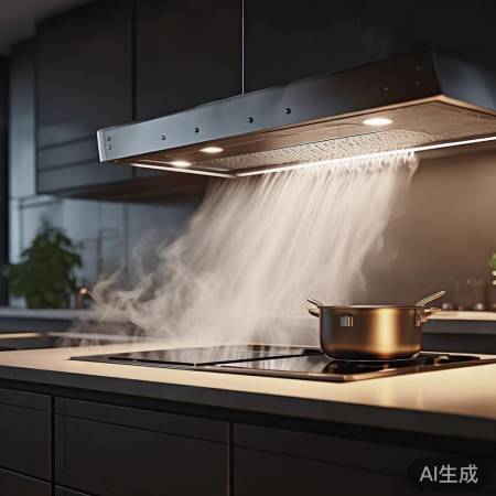 顶吸油烟机,高效吸排油烟。