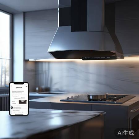 智能7字型油烟机,APP控风一