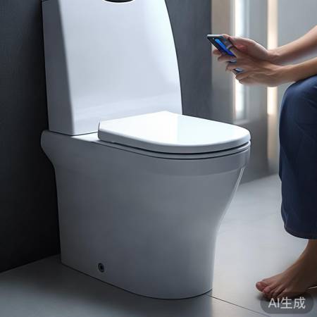 “智能马桶,贴心自动关盖防漏防