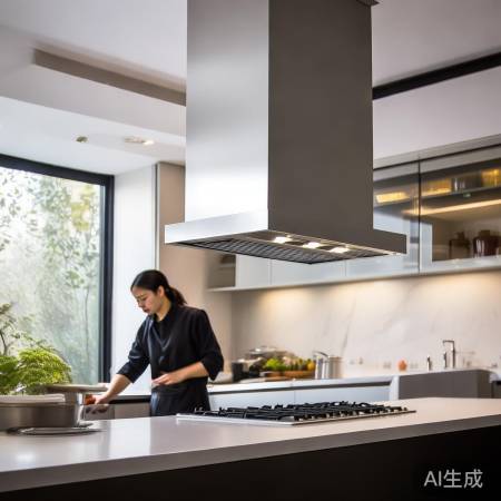 厨房风格选塔烟,安装空间风量适