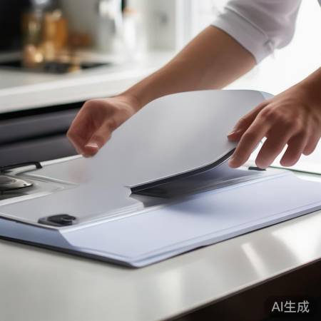 检查防油纸平整,防油烟到位