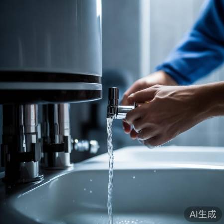 “热水泄水阀开启,水流缓缓流出