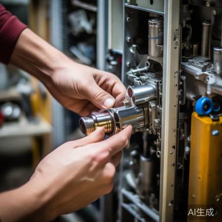 安装锁芯，牢固连接锁体