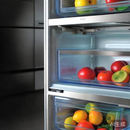 冰箱分区合理,食物摆放有序,保