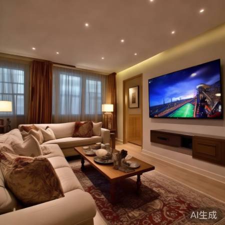 客厅布局,电视沙发对面佳