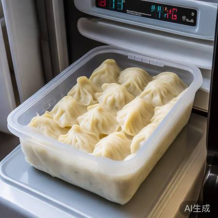 饺子冷冻层速冻,锁味保鲜。