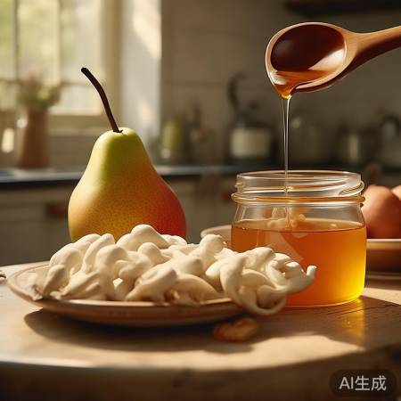 润肺生津,梨银耳蜂蜜佳。