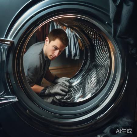 检查鼓包,修换洗衣机零件