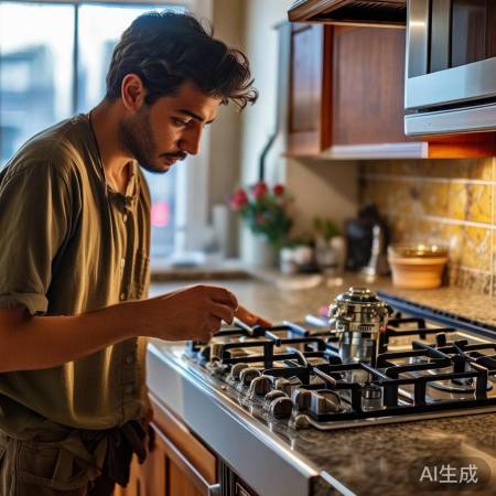 燃气灶气源稳定检查