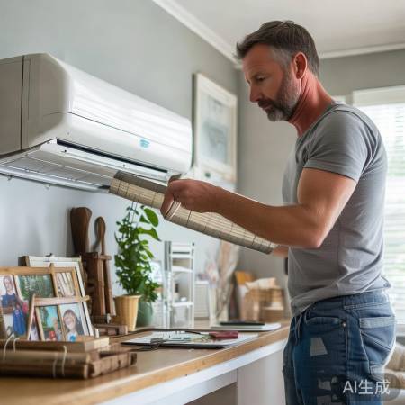 空调过滤网,每月清洁,呼吸畅通