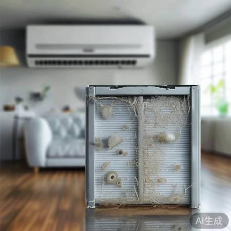 空调滤网脏如马桶，清洗护健康。