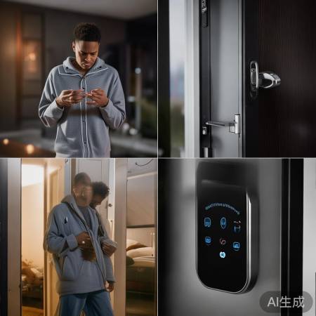 “智能锁,告别迷糊症困扰!”