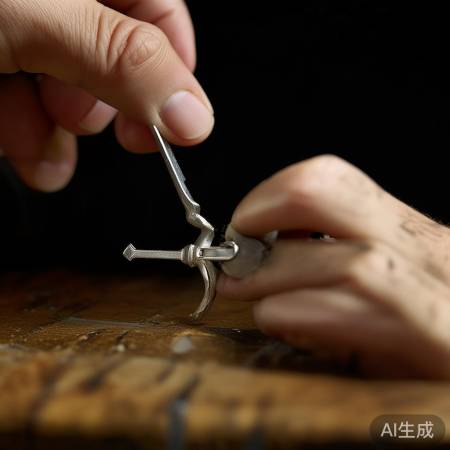 钥匙孔堵塞,细线钩子巧取异物