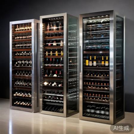 红酒柜材质多样,实木高档,玻璃