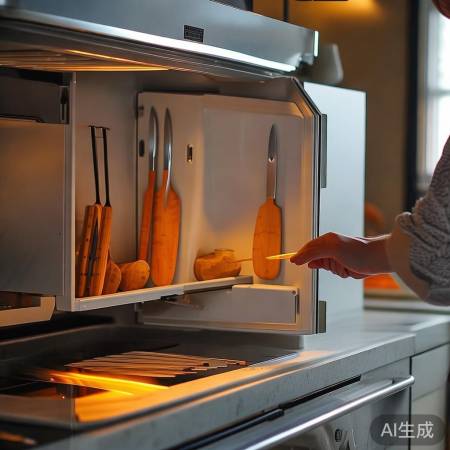 集成灶消毒柜存厨具，注意儿童安