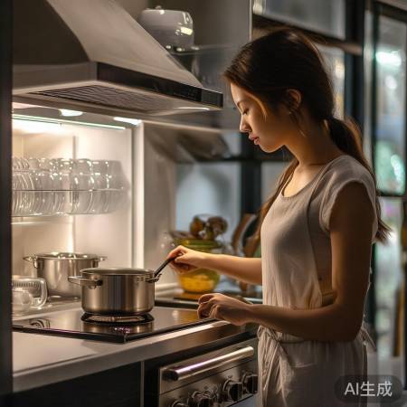 烹饪安全提醒：防烫伤，用消毒柜