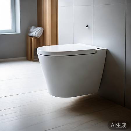 现代感壁挂智能马桶,家居装饰佳