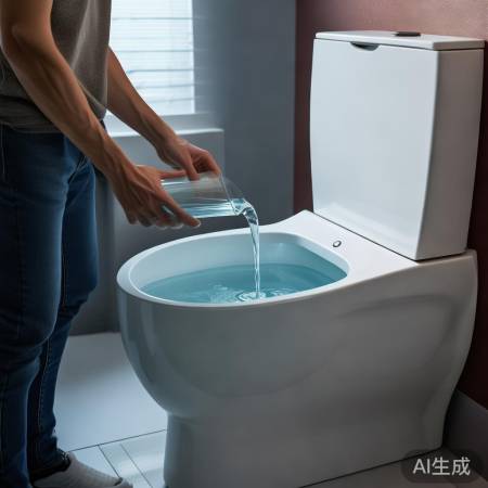 “马桶冲水不畅?试试热水加化学