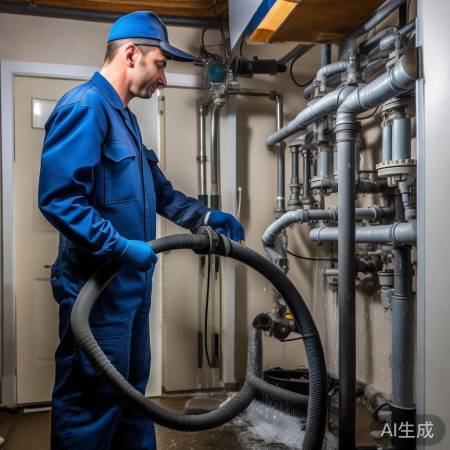 “清洗后,管道排空完毕”