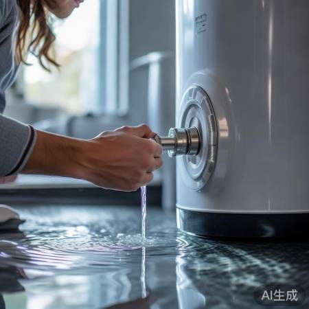 “热水器排水阀检查，观察气泡，