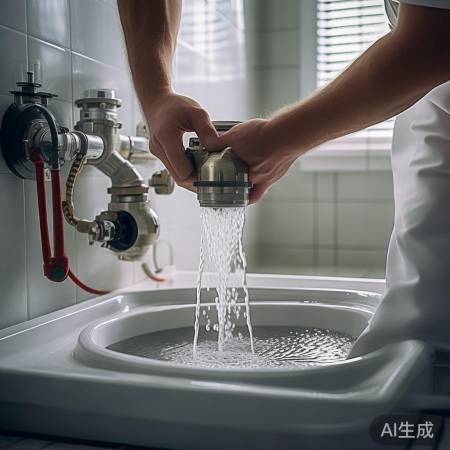 检查热水器压力平衡，气泡消失即