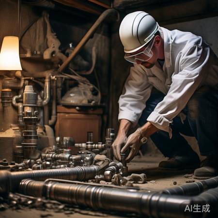 水管复位，检查连接牢固