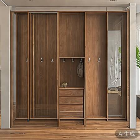 玄关隔断：美实用，挂钩抽屉宜家