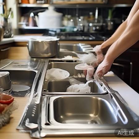 擦干装回，厨房清爽