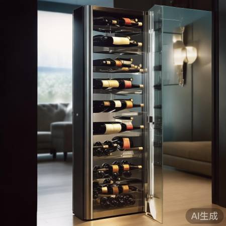 单边玻璃酒柜，安全美观两不误