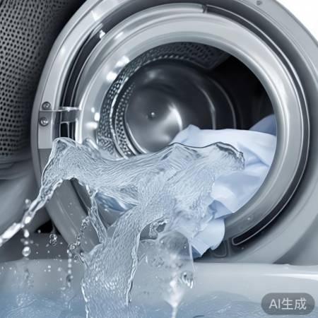 洗衣机冲洗至清水清澈