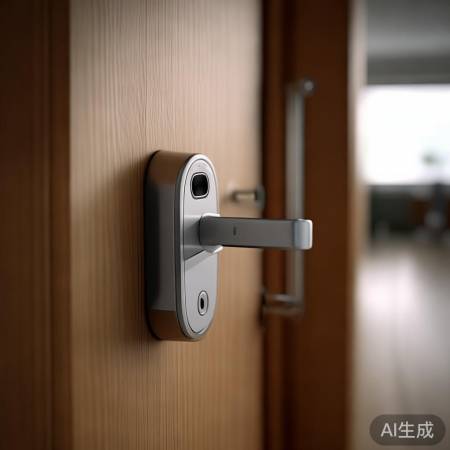 指纹锁底侧找电池盒