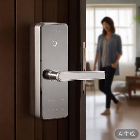 半自动锁,一键开闭