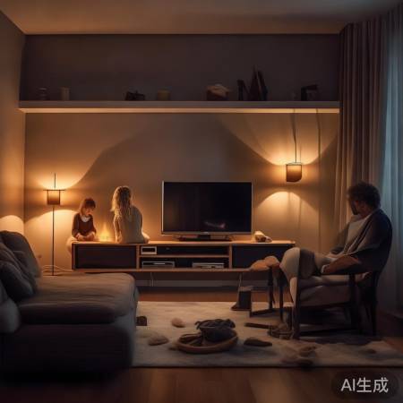 温馨照明,温暖客厅