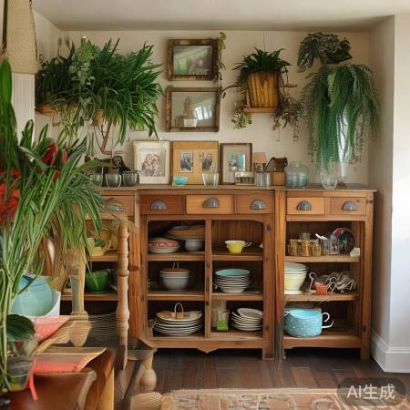 餐边柜装饰温馨家