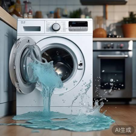 洗衣机排水堵塞,响声不断
