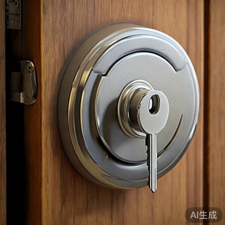 C级锁芯月牙形,钥匙单面多孔