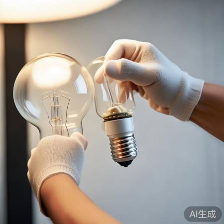 换灯泡,注意方向拧紧